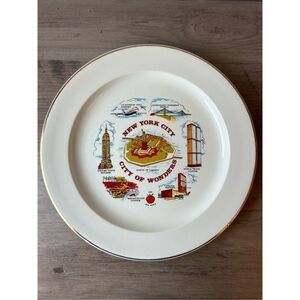 Vintage New York City Decorative Plate Twin Towers Memory